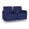 Lesro Siena Lounge Reception 2 Seat Tandem Seating, Brushed Steel, OH Cobalt Upholstery SN2103 - alternate 1
